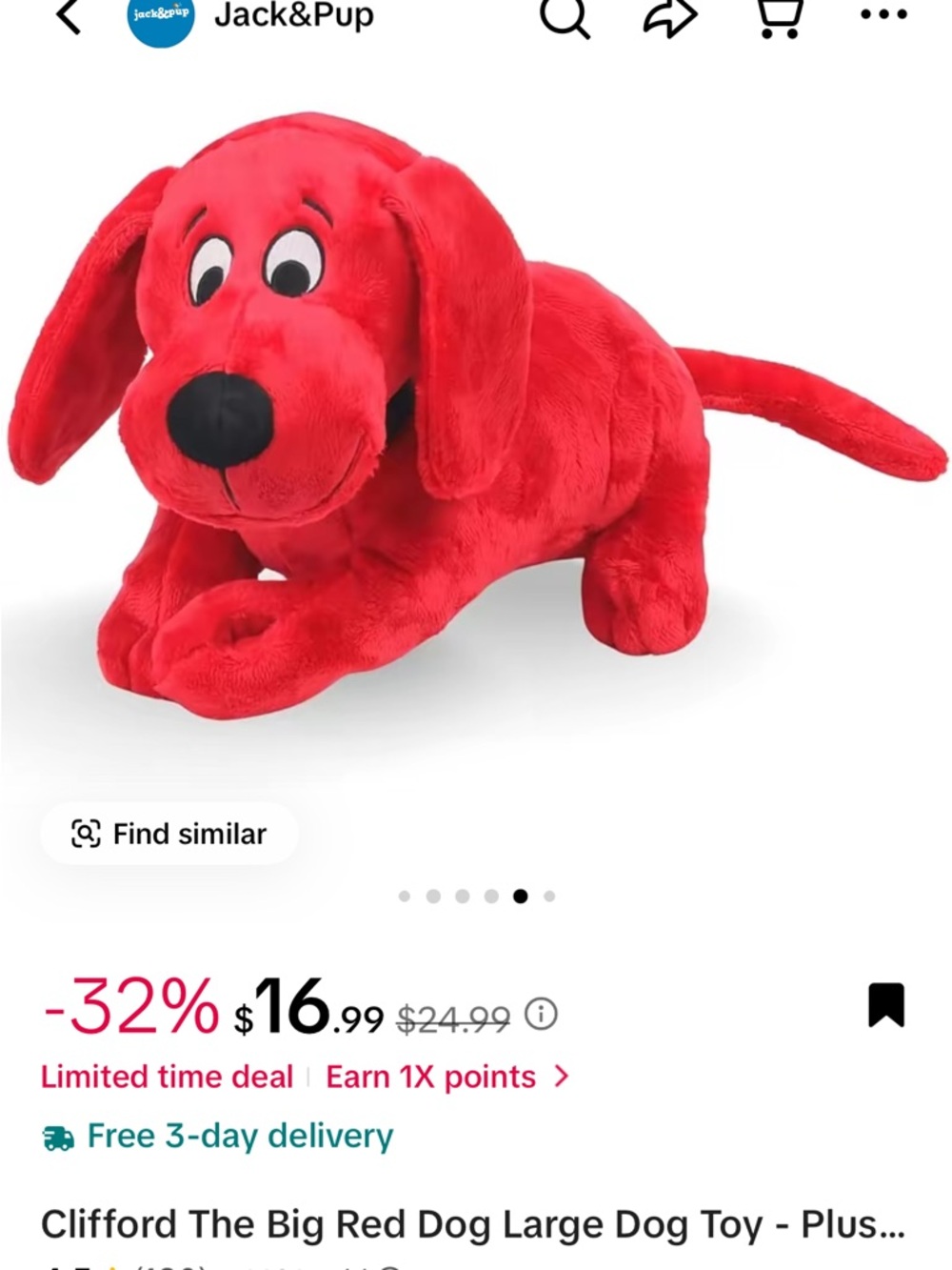 Clifford the Big Red Dog-Plush Dog Toy